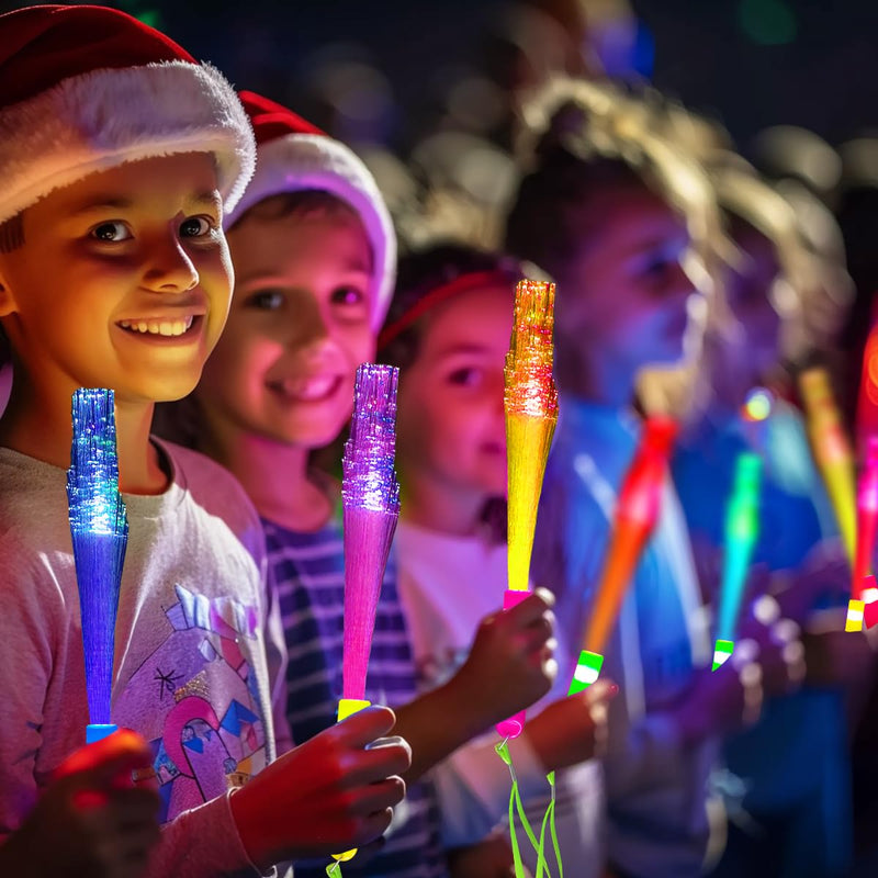 Glow Fiber Optic Wands Sticks LED Light up Wands Bulk,Glow in the dark Party Supplies Favor Flashing Sticks Included Batteries for Birthday Holiday Party Wedding Valentines Day Toys for Kids Him Hers 36PC Fiber Optic