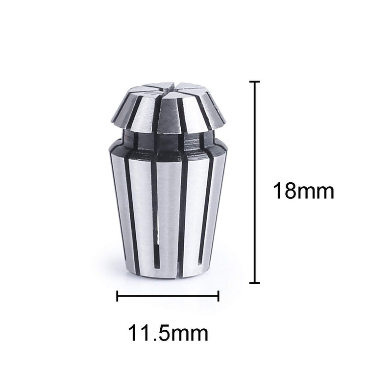 SainSmart Genmitsu 7Pcs ER11 Spring Collet Set for CNC Engraving Milling Lathe Tool 1.0mm-7.0mm