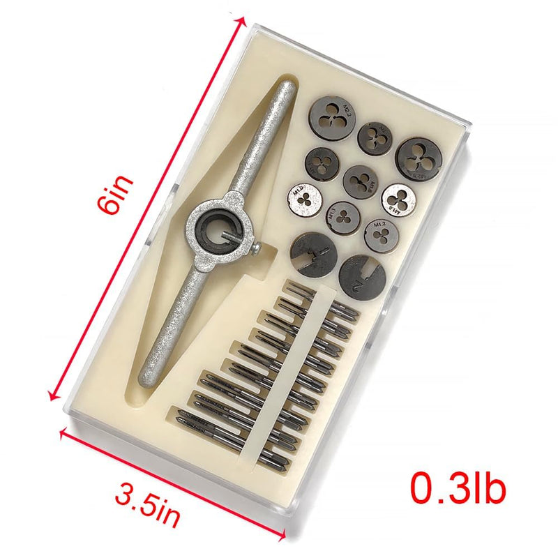 31PCS Micro Tap and Die Set M1 to M2.5 Precision Threading Tool | Versatile metric tap and die set m1 for watchmaking modeling and repair High quality material ensures precise thread cutting