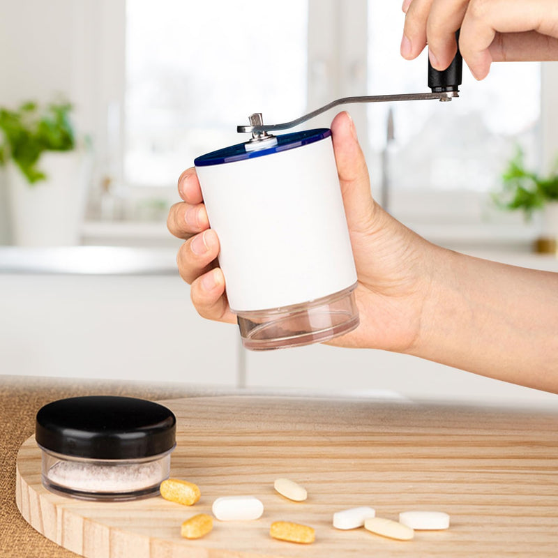 Pill Crusher, Pill Crusher fine Powder, Pill Crusher for Pets, Pill Grinder for Feeding Tube, Kids, Pets and Arthritis（ with 2 Pill Box）