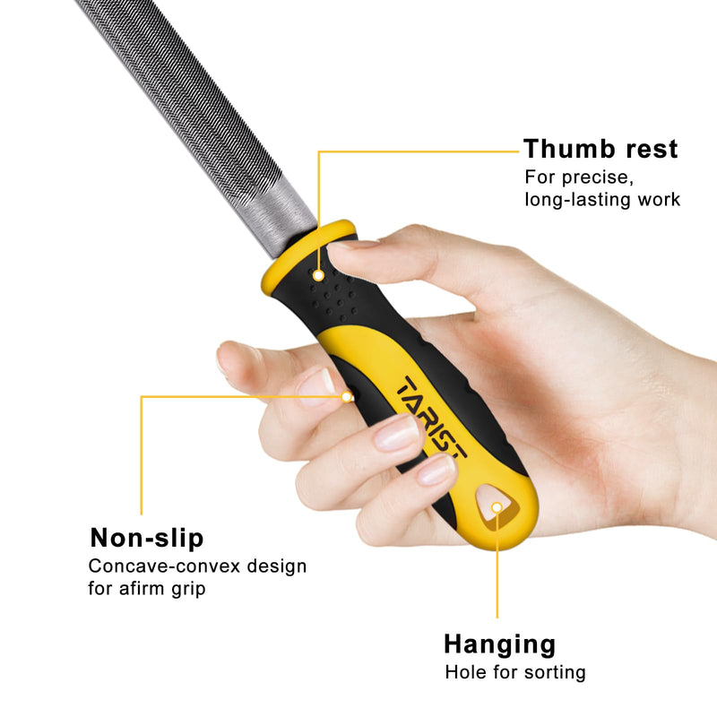 8 inch Half Round Metal File, Professional Carbon Steel file, Tool Sharpener for Professionals and DIY 8 inch