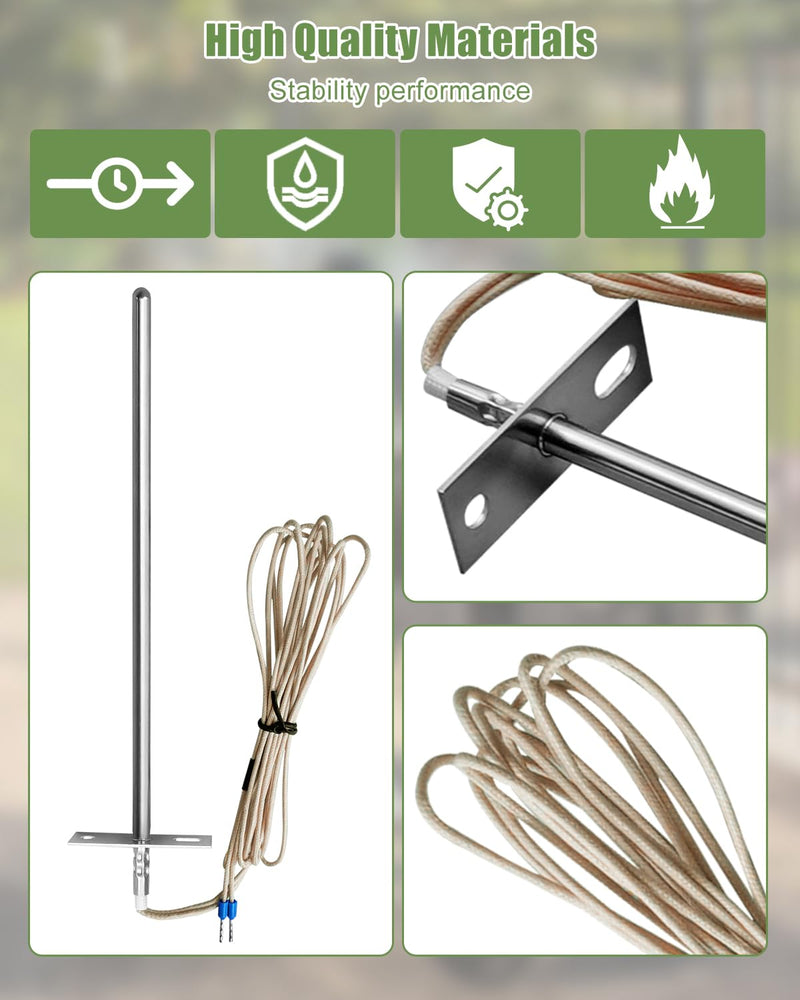 RTD Temperature Probe Sensor Fit for Z-Grill 450A 5502G 5502H 550A 550B 450B Pellet Grill, Particle Barbecue Stove Probe Replace ZG-RTD-1 AS-TR145