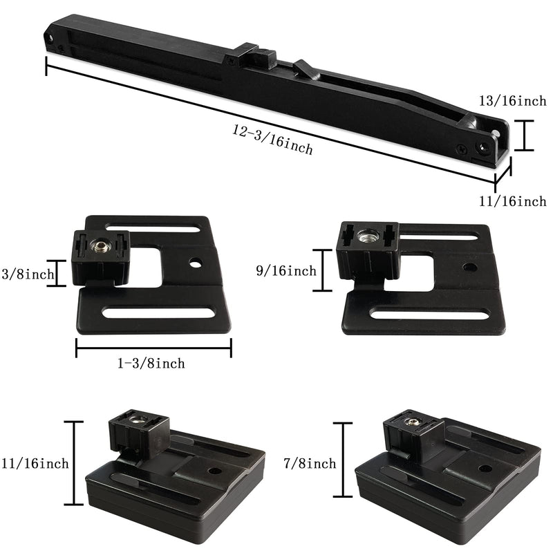 2PCS Lightweight Hole-Free Barn Door Soft Close Mechanism, Upgraded Design Sliding Door Hardware Kit, Adjustable Actuators One Way Operation Door Stopper Anti-Slam Invisible Lightweight Barn Door Soft Close Mechanism