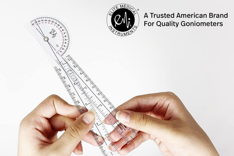 Scrubsmart Economy, Lightweight Plastic 6-3/4" Pocket Goniometer 180 Degrees EGM-425 - NewNest Australia