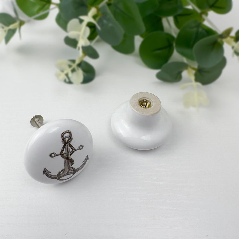 Set of 6 Ceramic Starfish Nautical Beach Coastal Themed Kitchen Cabinet Drawer Pulls and Knobs 1.5 X 1.5 Inches