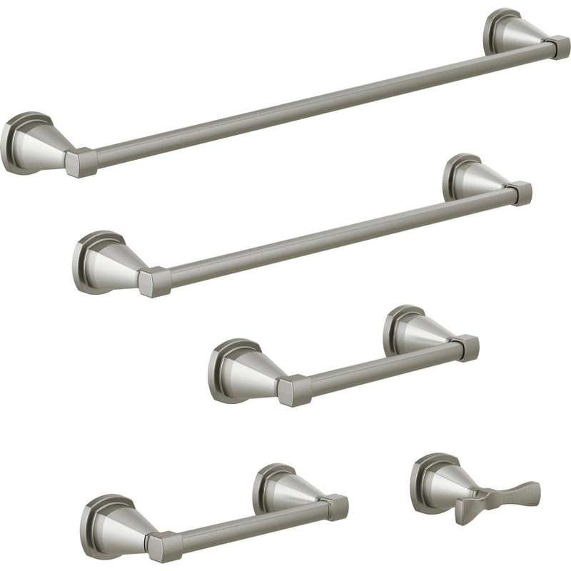 Delta Faucet 77655-SS Stryke Double Post Pivoting Toilet Paper Holder, Stainless