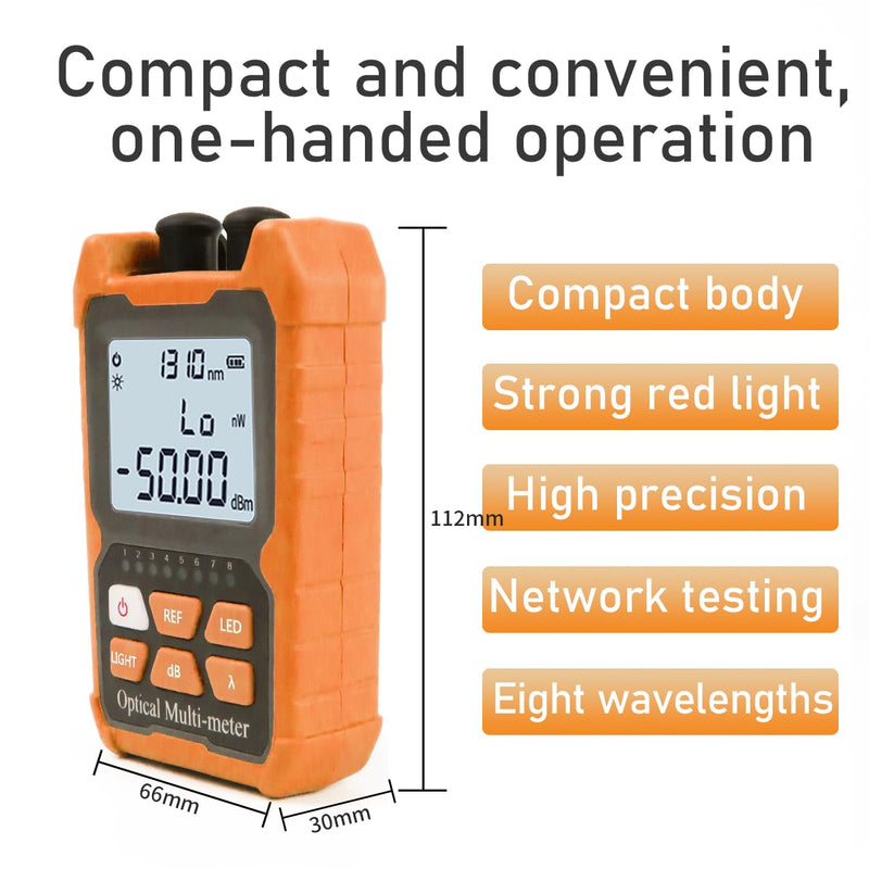 Portable Fiber Optic Power Meter & Tester with FC/SC/ST Interface,Built-in 2mw Visual Fault Locator (VFL) OPM-VFL-1 lt-02