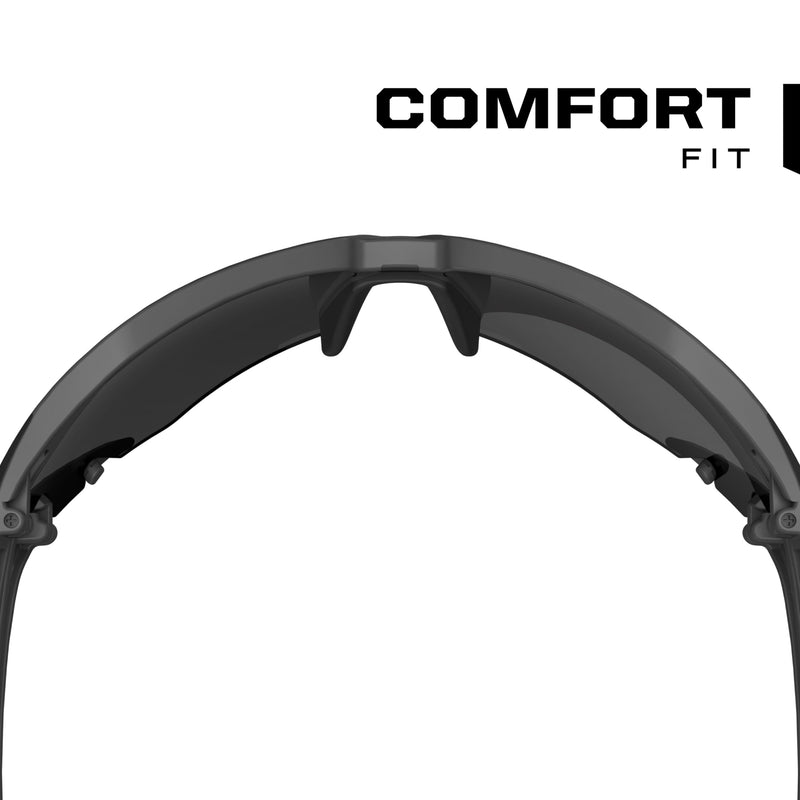 Mechanix Wear: Vision Type-V Safety Glasses with Advanced Anti Fog, Scratch Resistant, Half Framed Protective Eyewear, Lightweight Glasses with Adjustable Arms and Nose (Fire Mirror Lens) Fire Mirror Lens