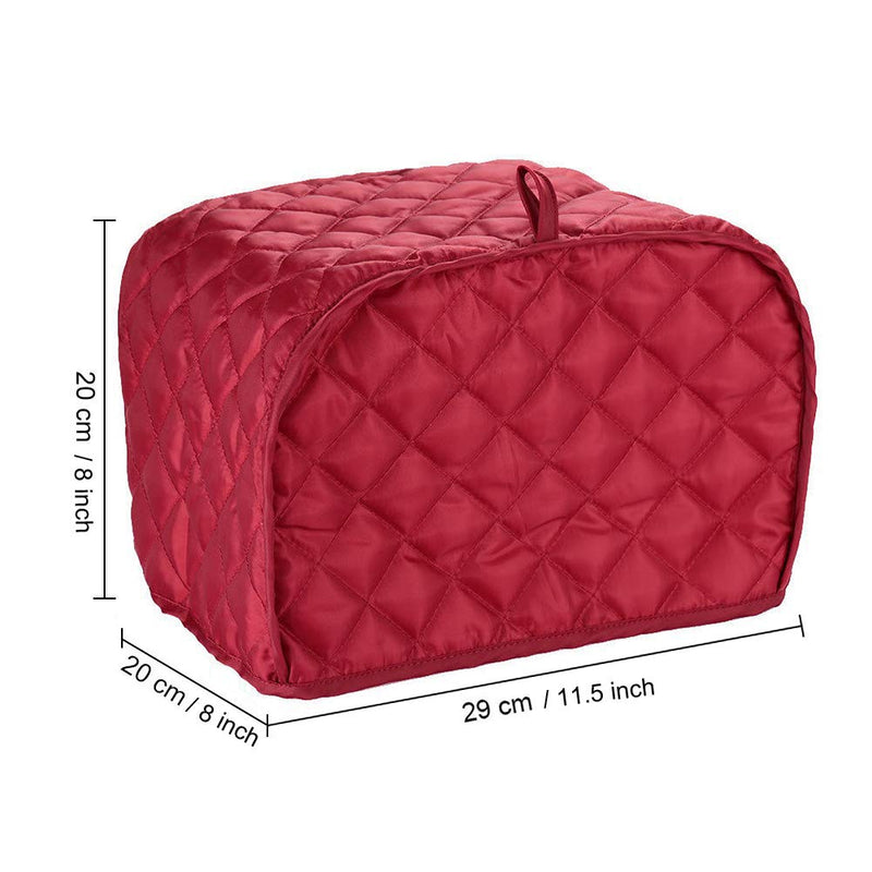 Toaster Cover 2 Slice,small Appliance Cover For Kitchen/Keep Toaster Free From Dust And Fingerprint (11.5w X 8d X 8h, Wine Red) Wine Red Toaster Cover 11.5" x 8" x 8"