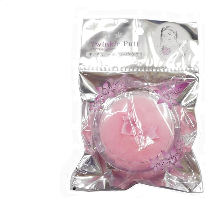 ONE Glitter Puff Twinkle Puff Powder Impuff Party Wedding Wedding Body Puff Glitter Powder Glitter Body Puff Glitter Body Powder (Silver Pearl & Rose Incense) - NewNest Australia