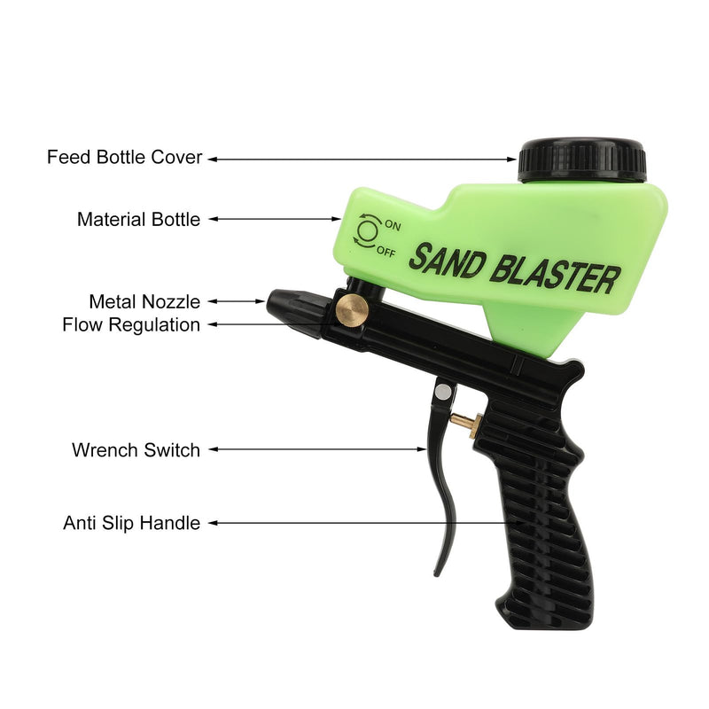 Spraying Cleaning DIY, Sandblasting Spray Tool Sandblaster Air Sand Blaster or Spraying Cleaning DIY Portable Handheld Sandblaster