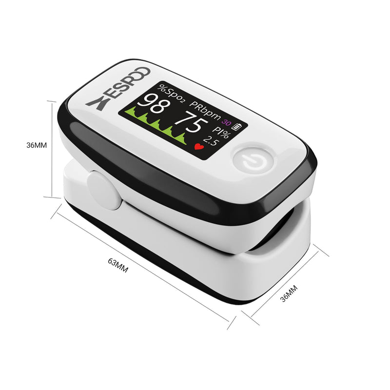 Oxygen Monitor Fingertip, Pulse Oximeter OLED-TFT Display with 20 Memories