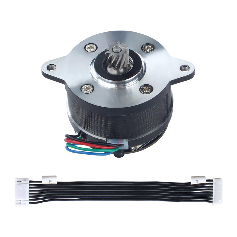 FYSETC 3D Printer Accessories for K2 Plus: Original Extruder Motor 35mm Round Pancake Stepper E-axis with 12 Teeth Shaft Gear Drive Board Connected Cable for K2 Pro FDM Printing Project