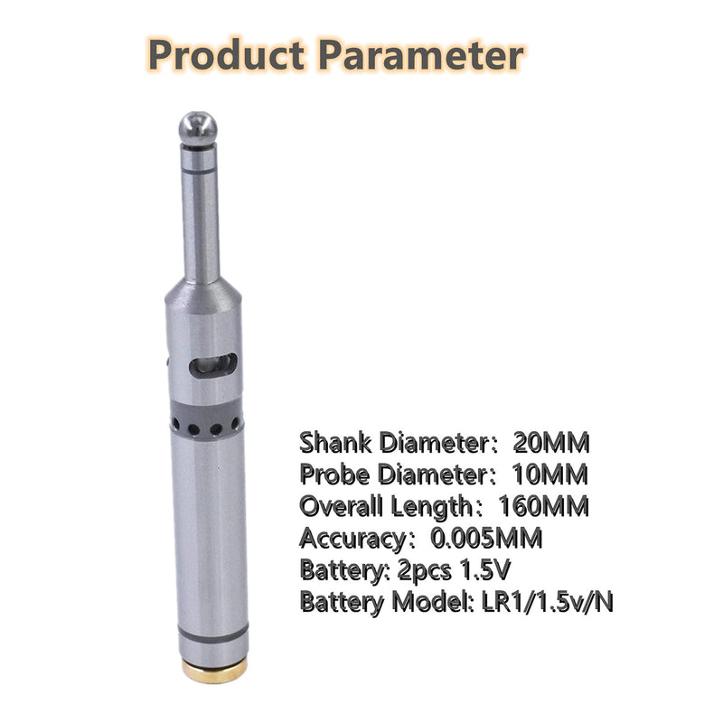 waltyotur Precision Electronic Optical Edge Finder Led Beep Touch Point Sensor Precision Locate Working for CNC Machine Milling