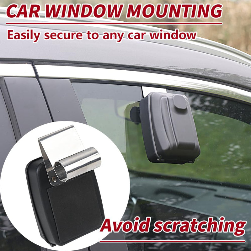 Car Window Punch Button Lock Box, Black Portable Car Key Lock Box, Sturdy Waterproof Large Capacity Lock Box for Turo, Ride Share, GetAround Anti-Theft Devices for Vehicles Key Lock Box - Classic Style