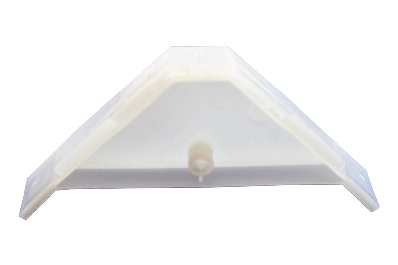 Berta 12-Pack, 90 Degree Cabinet Triangle Bracket, Plastic White Corner Support Braces