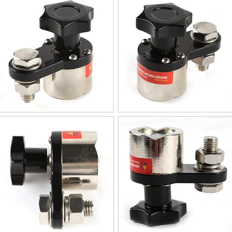 Welding Clamps, 200A Magnetic Welding Ground Clamp, 9255-1060 Switchable On/Off Controlled Rare Grounding Magnet Connector