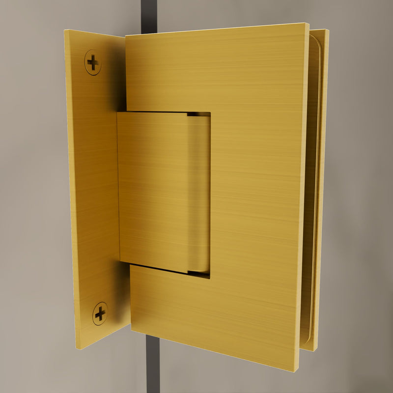Brixwell Wall Mount Full Back Plate Hinge with 5 Degree Preset, Satin Brass