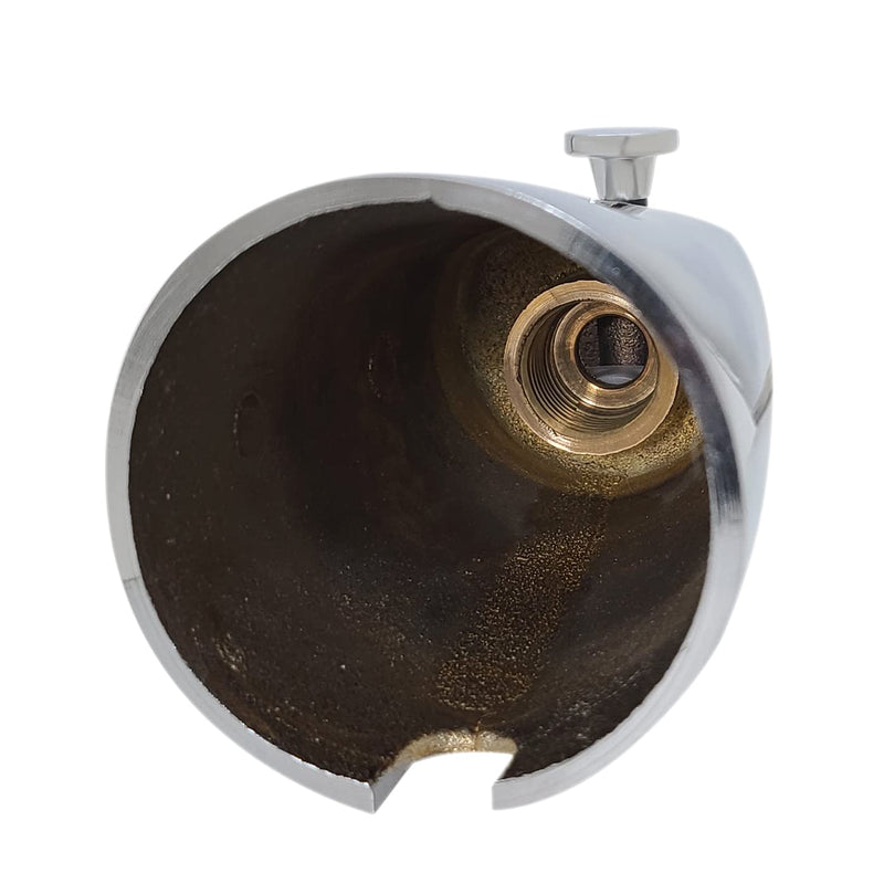 Westbrass A311-26 5-1/2" Reach Brass Wall Mount Tub Spout with Nose Diverter, Polished Chrome