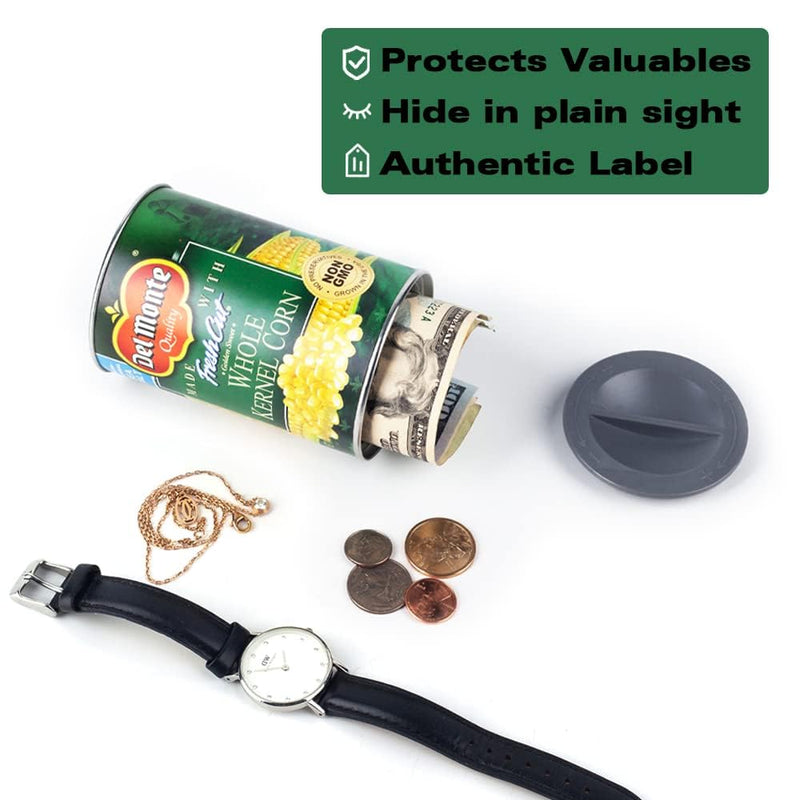 Fake Can Diversion Safe，Perfect for Hiding Storage Key，Cash ，Jewelry， Card，Coins-Keep Your Valuables Safe-Corn Classic
