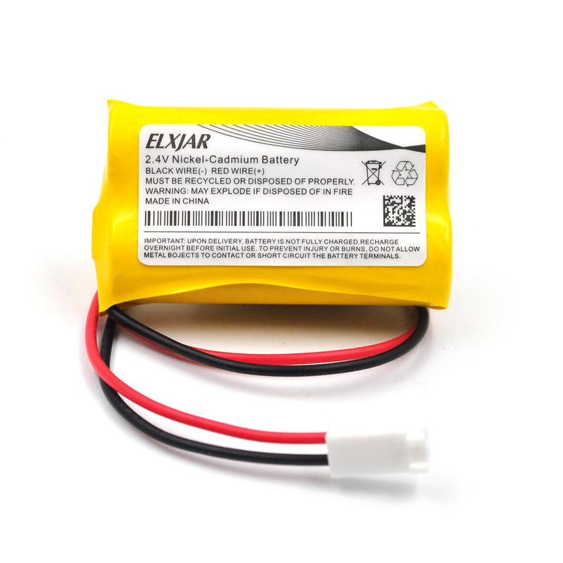 (2-Pack) 2.4V 800mAh Ni-CD Battery Pack Replacement for Dual-Lite 0120822, Dantona Custom-7, LITHONIA ELB-2P41N (CUSTOM-29), ELB-4804N (CUSTOM-241), Custom-276, OSA030 Exit Sign Emergency Light