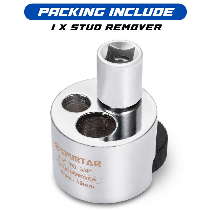 Spurtar Stud Remover Fit 1/4" to 3/4" (6 to 19mm) Bolt Extractor Nut Splitter with Knurled Roller and Cam Lock, Stud Extractor Tool for Broken Bolt Remover or Seized Nuts, Grip Damaged Screws