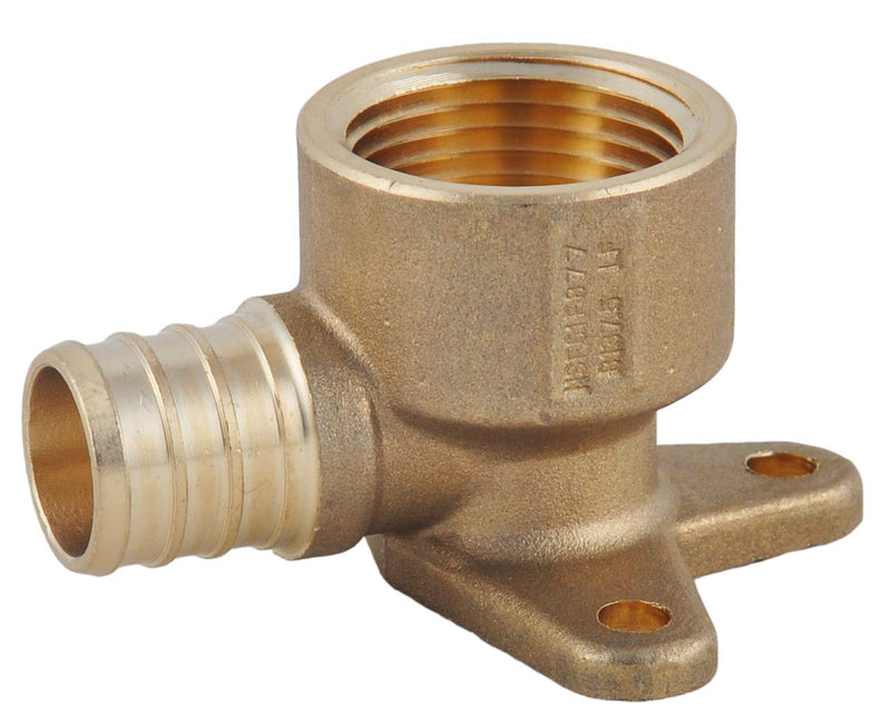 LD Valve- F1807 Brass PEX Fittings -3/4"PEX x 3/4"FPT Drop Ear Elbow with CUPC Certified for Pex Tubing (8-Pack)
