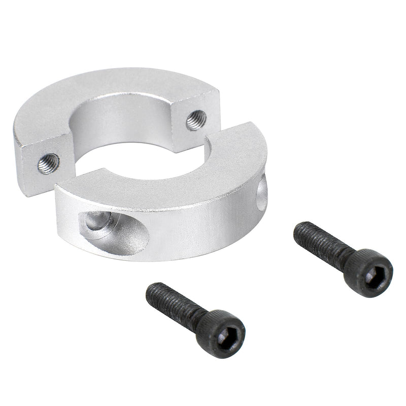 (Pack of 4) Split Shaft Collar Bore 12mm, Aluminum Alloy Two Halves Clamping Collar for Shaft, 30mm OD, 10mm Thickness, with M4 Set Screws 12mm Bore Size