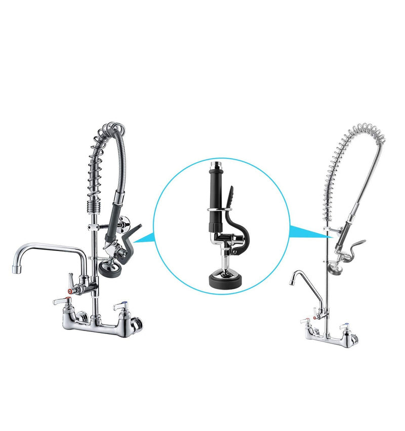 Pre Rinse Sprayer Commercial Sink Faucet Spray Valve Chrome Finished (Black) Black