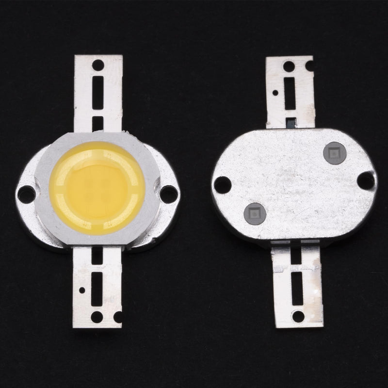 10W High Power LED Chip,White Bright COB Module Light Emitter Components Diode Replacement Lamp Bead DIY Illumination (1050mA/9-10V/6000-6500K/Round Bracket) White Round Bracket