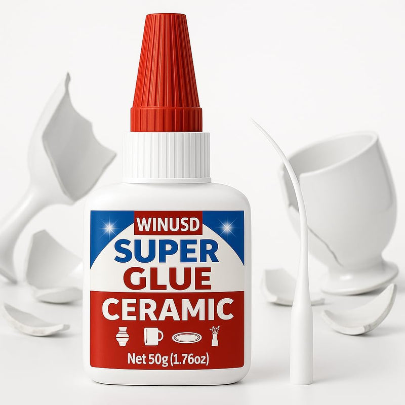 50g Ceramic Super Glue Adhesive - Instant Repair for Porcelain, Pottery, Dishes & Tiles | Waterproof, High Resistant | Strong Bond for Kitchen Sink, Bathroom, DIY Crafts & Home Decor Fixes - NewNest Australia