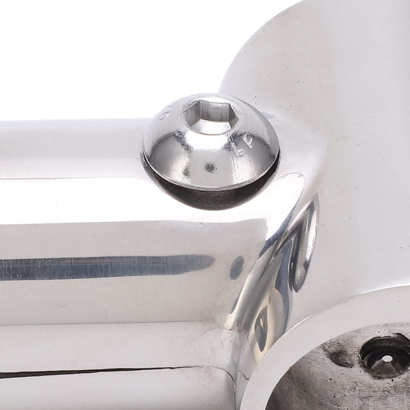 KIMISS Marine Grade Handrail Fitting 90 Degree Tee Connector, Stainless Steel Tube Pipe Joiner 1 inch (25.4mm ID) Separable Boat Rail Fitting for Yacht Ship Handrail System