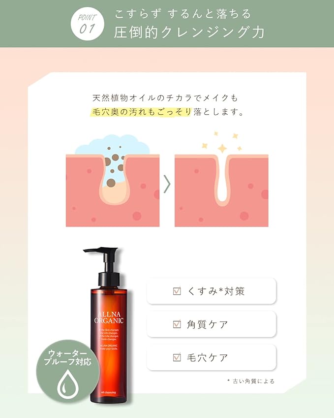 Oruna Organic Cleansing Oil Makeup Remover, 6.8 fl oz (200 ml), No Face Washing, Pore Care - NewNest Australia