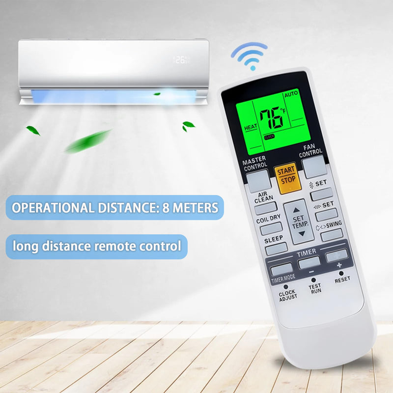 Replacement Remote Control for Fujitsu Air Conditioner AR-RAH2U ASU18RLF ASU18RLXS ASU24RLF ASU24RLXS ASU30RLX ASU30CLX1 ASU36CLX1 AOU36CLX1 AUU12RLF AUU18RLF AUU9RLF