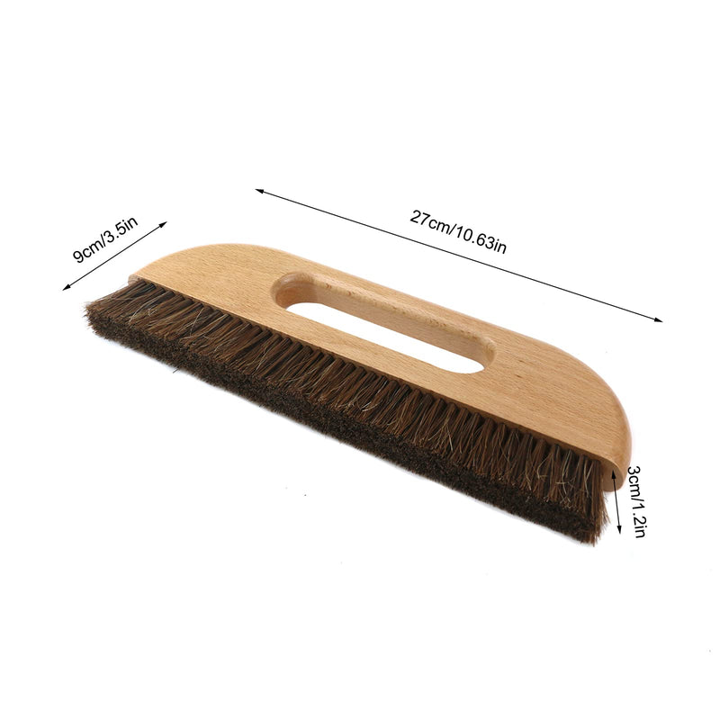 KUMGROT Wallpaper Smoothing Brush Wallpaper Paste Brush Wallpaper Smoothing Tool Horse Hair Wallpaper Brush with Wood Handle 3-row