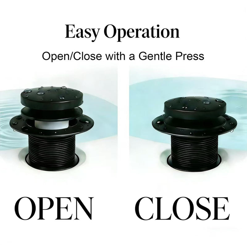 Universal Matte Black Tub Drain and Overflow Kit - Complete 2-Hole Tip-Toe Trim Set with Easy Installation & Fine/Coarse Threads
