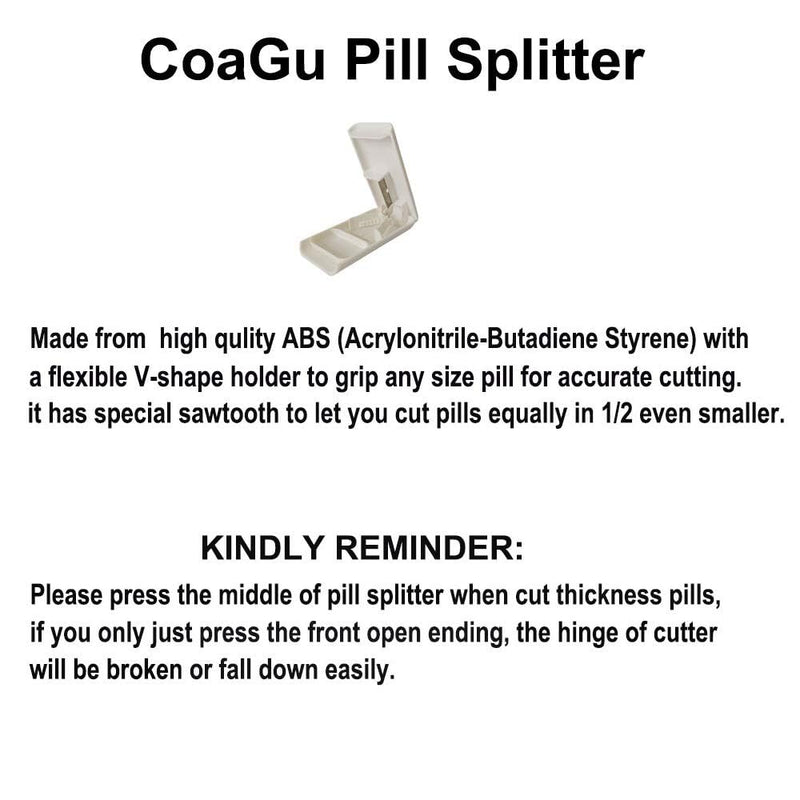 CoaGu Pill Crusher and Pulverizer - 2 Pack Pill Boxes and Cutter - Labor-Saving Grinder for Efficiently Crushing Multiple Tablets into Fine Powder 2pcs Pill Cases