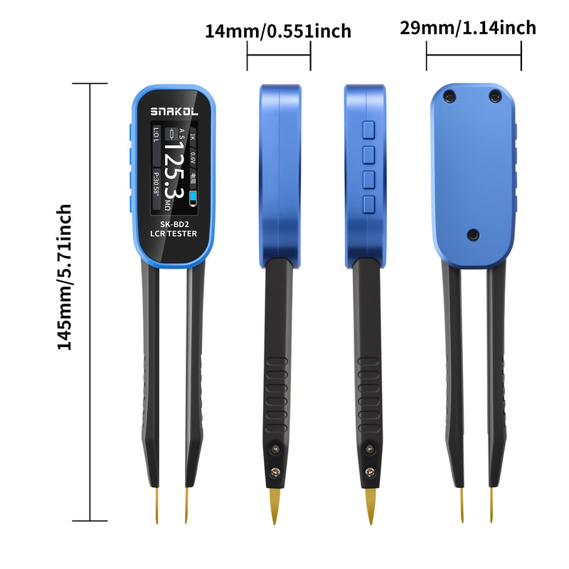 LCR Meter, Digital Multimeter Tweezers, 100KHz SMD Tester, ESR Meter Capacitor Tester with Signal Generator (7 Waveforms), Auto Ranging Electronic Component Meters, Sweep Mode, Measures Z/X/P Professional