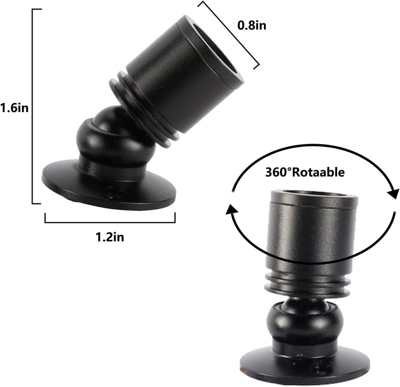 YaeCCC Dimmable LED Mini Spotlight Jewelry Showcase Display Lights Black Shell Surface Mount (Pack-6,Warm White 3000k) Pack-6,Warm White 3000k