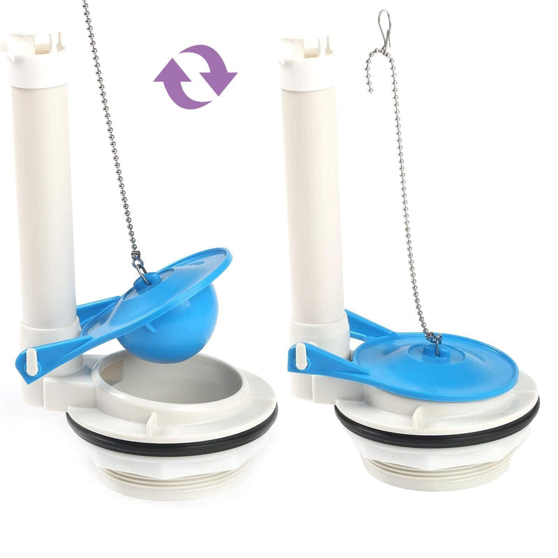 3 Inch Toilet Flapper Replacement Compatible with Gerber 99-788, Easy to Install with 2 Toilet Handle & Stainless Chain, Long Lasting Rubber Toliet Flapper, Blue(2PCS) 3- in-size 2 Pack