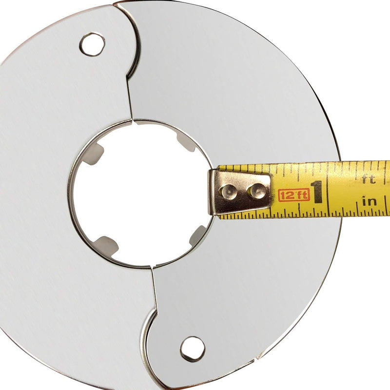 Floor and Ceiling Plate Split Flange, Fits 1 Inch IPS Galvanized Pipe or 1-1/4 Inch Copper Pipe, Chrome Finish (Pack of 6) - NewNest Australia