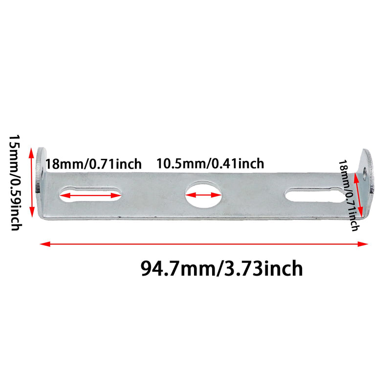 2PCS 94.7mm Length Silver Metal Wall Plate Bracket Lamp Mounting Bracket Socket Mounting Plate for Pendant Lamp Outdoor Lighting Wall Lamp Ceiling Mounting