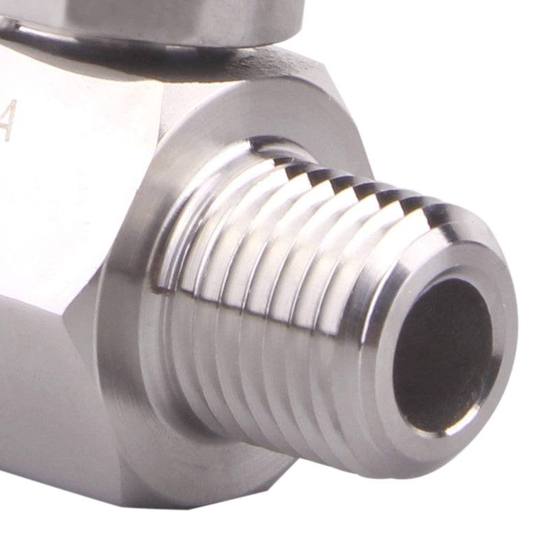 DERNORD 1/4 inch Stainless Mini Ball Valve NPT Female x Male Thread SUS316 Pack of 1