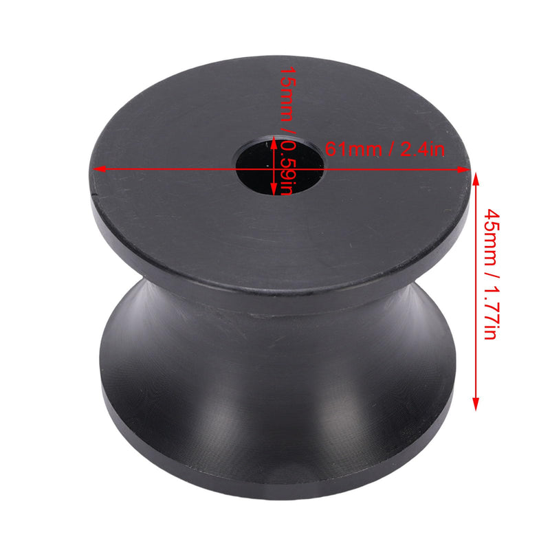 Fockety Boat Trailer Roller, 2 PCS Heavy Duty 2.4x1.77in Bow Stop Bell Roller Nylon Stop Boat Trailer Accessories Replacement for Yacht