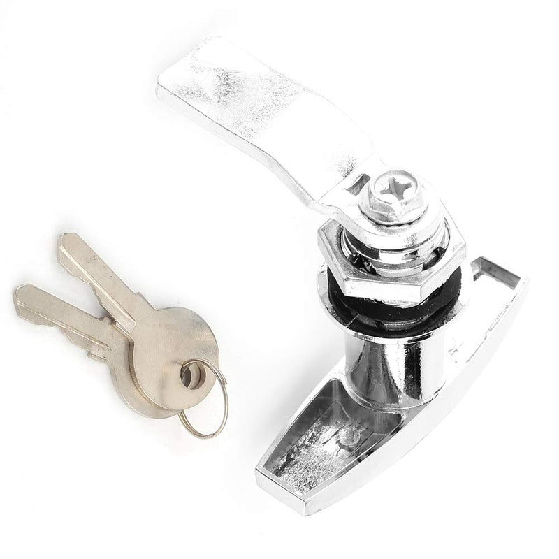 T Handle Lock, Truck Cap Locking T Handles, T Handle Canopy Replacement Lock for Trailers Caravans Etc(briht) Silver