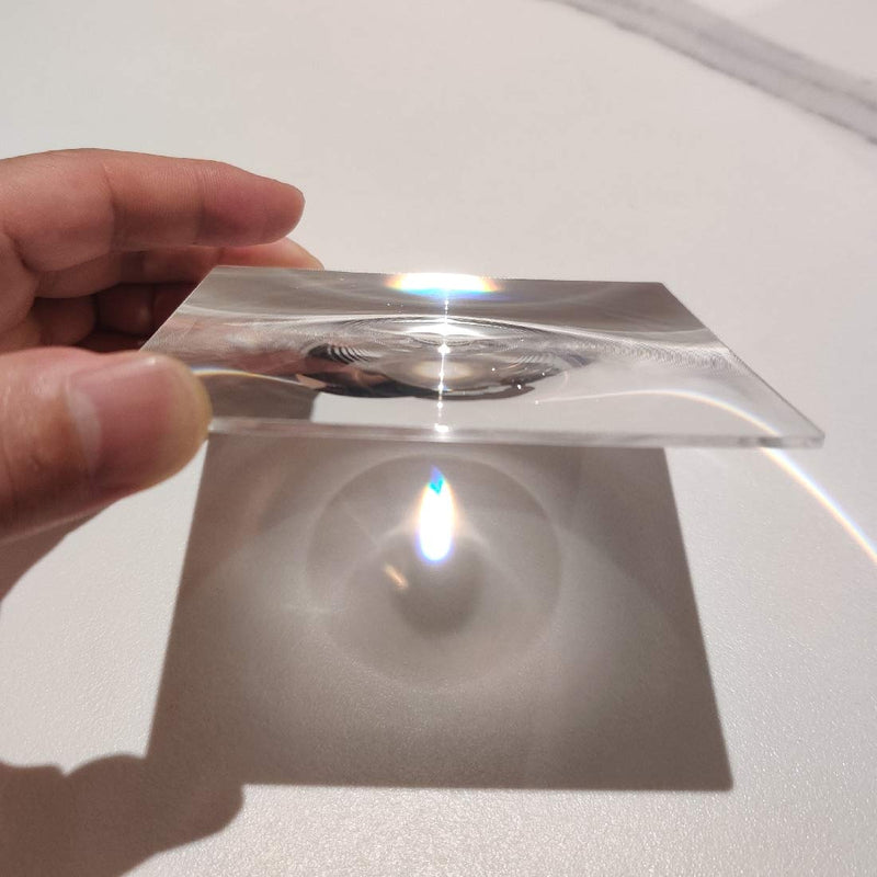 Fresnel Lens, 100x100mm, Focal Length 100mm, Acrylic (not Glass), 3X Magnifying, Solar Death ray for Physics Classroom, Solar Heating, Fire Starter, Small Magnifier, DIY Optical Viewing Lens