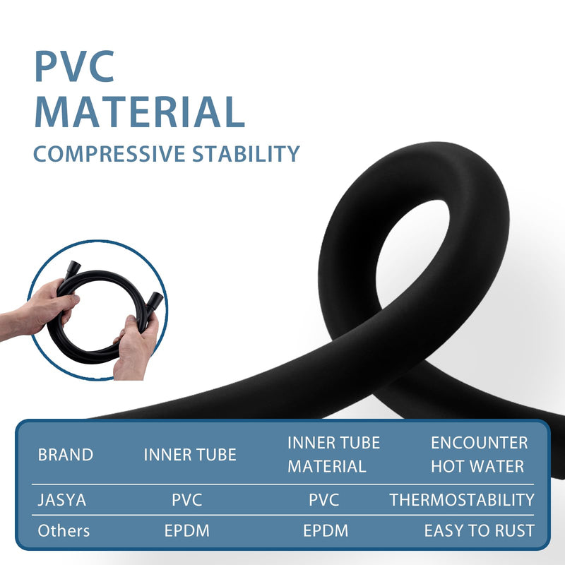 119 Inches Long Shower Hose Rv Shower Hose Extra Long Explosion Proof Anti Winding Silicone Showerhead Hose For Cleaning Pet Black Shower Extension Hose Flexible Hand Held Shower Hose Replacement 119 In