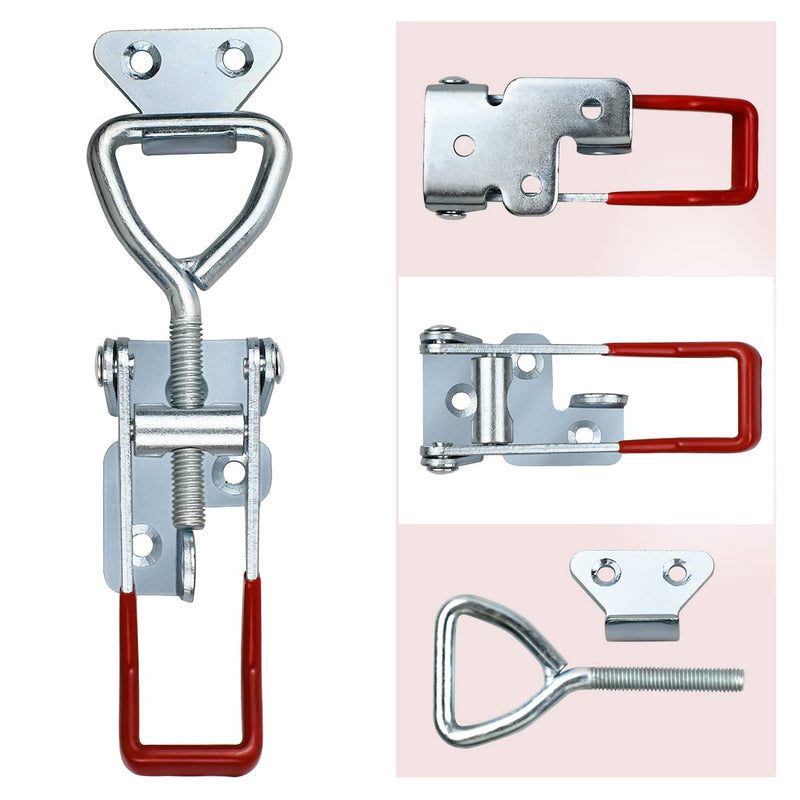 2 PCS Heavy Duty Toggle Clamp Latch 4003 Adjustable Latch Hardware, 1320Lbs Holding Capacity, Quick Release Pull Latch Clamp for Box Case Trunk, Industrial EquiIpment, Smoker Door and More (7.5inch) 7.5inch
