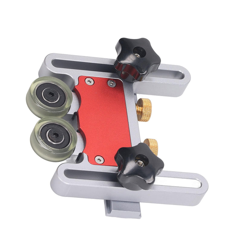 Adjustable Dual Bearing Roller Aluminum Alloy Table Saw Feeding Roller for Woodworking Saw Table
