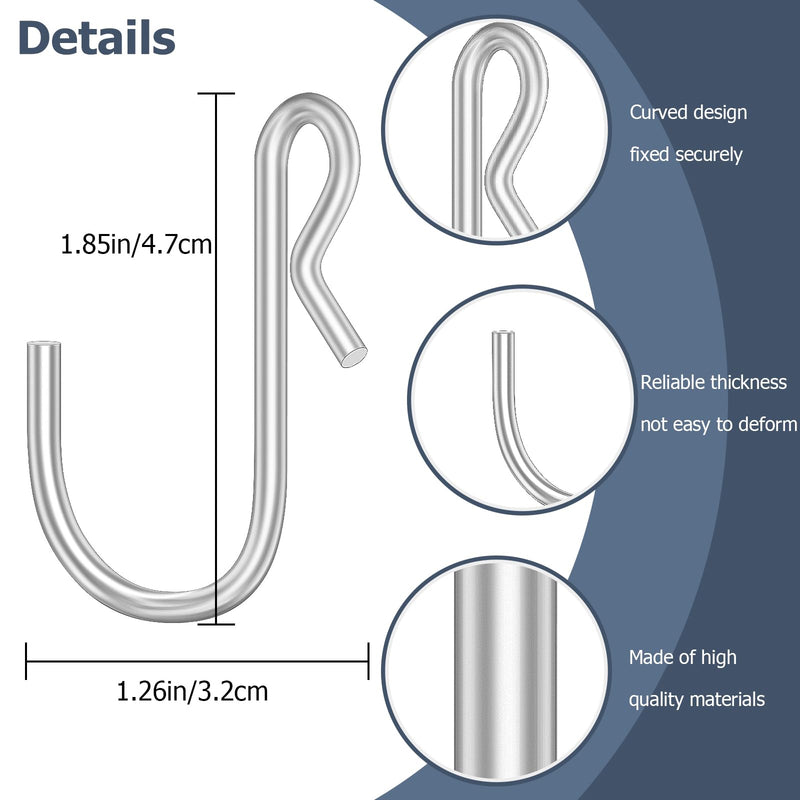 100Pcs Small S Hooks for Hanging, Silver Small S Hooks Metal Hanger for Jewelry, Pot, Crafts and Ornament